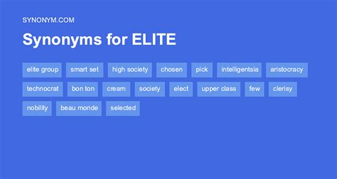 synonym for elite|antonym for the word elite.